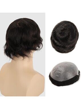 Men's 0.03mm Thinnest Skin Hair System Toupee - Natural Look, Lightweight
